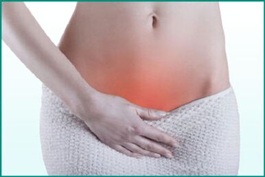 Pijn in het perineum bij een vrouw met blaasontsteking